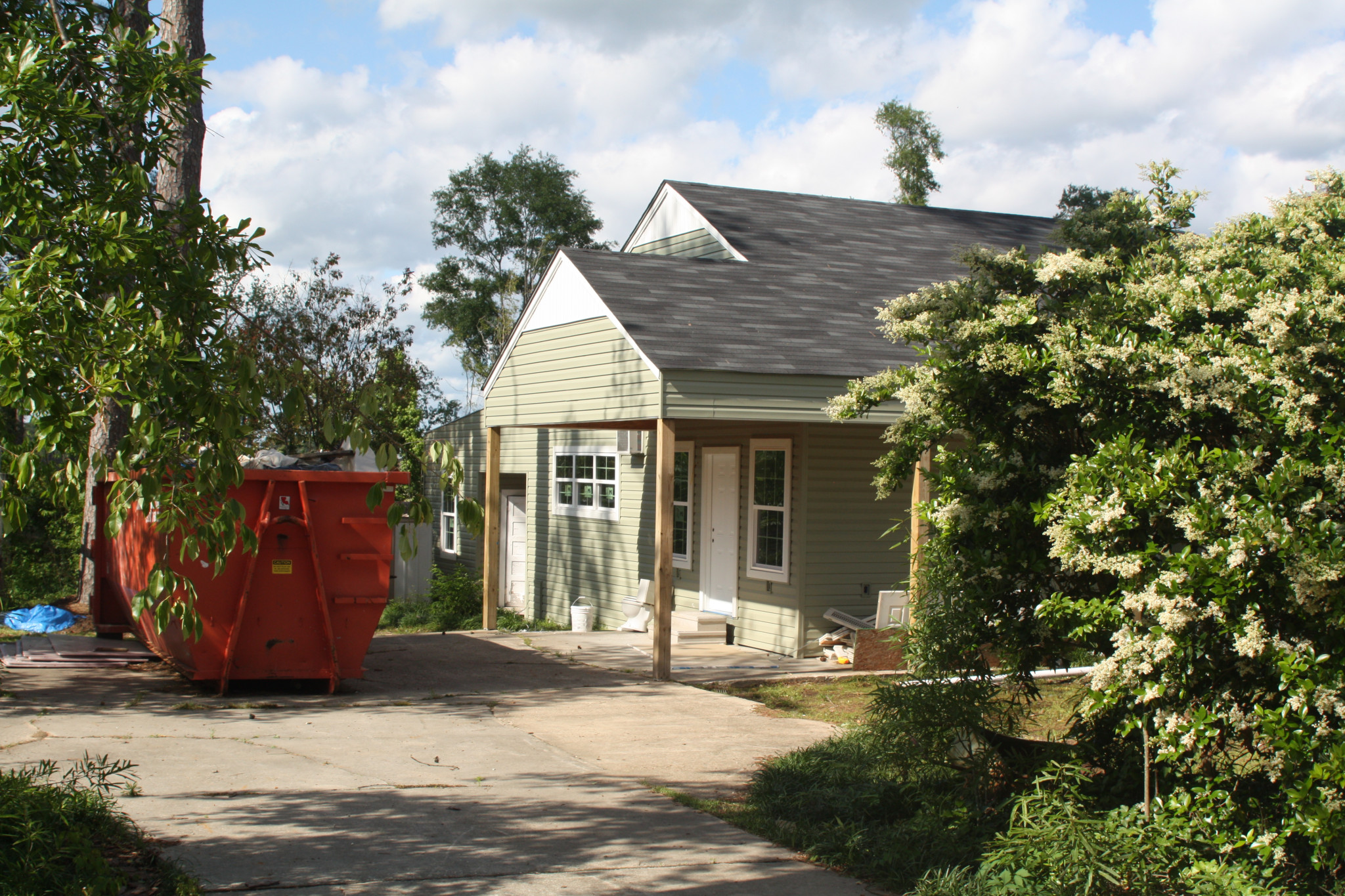 The same Westwood Drive house as it stands now while renovations continue.