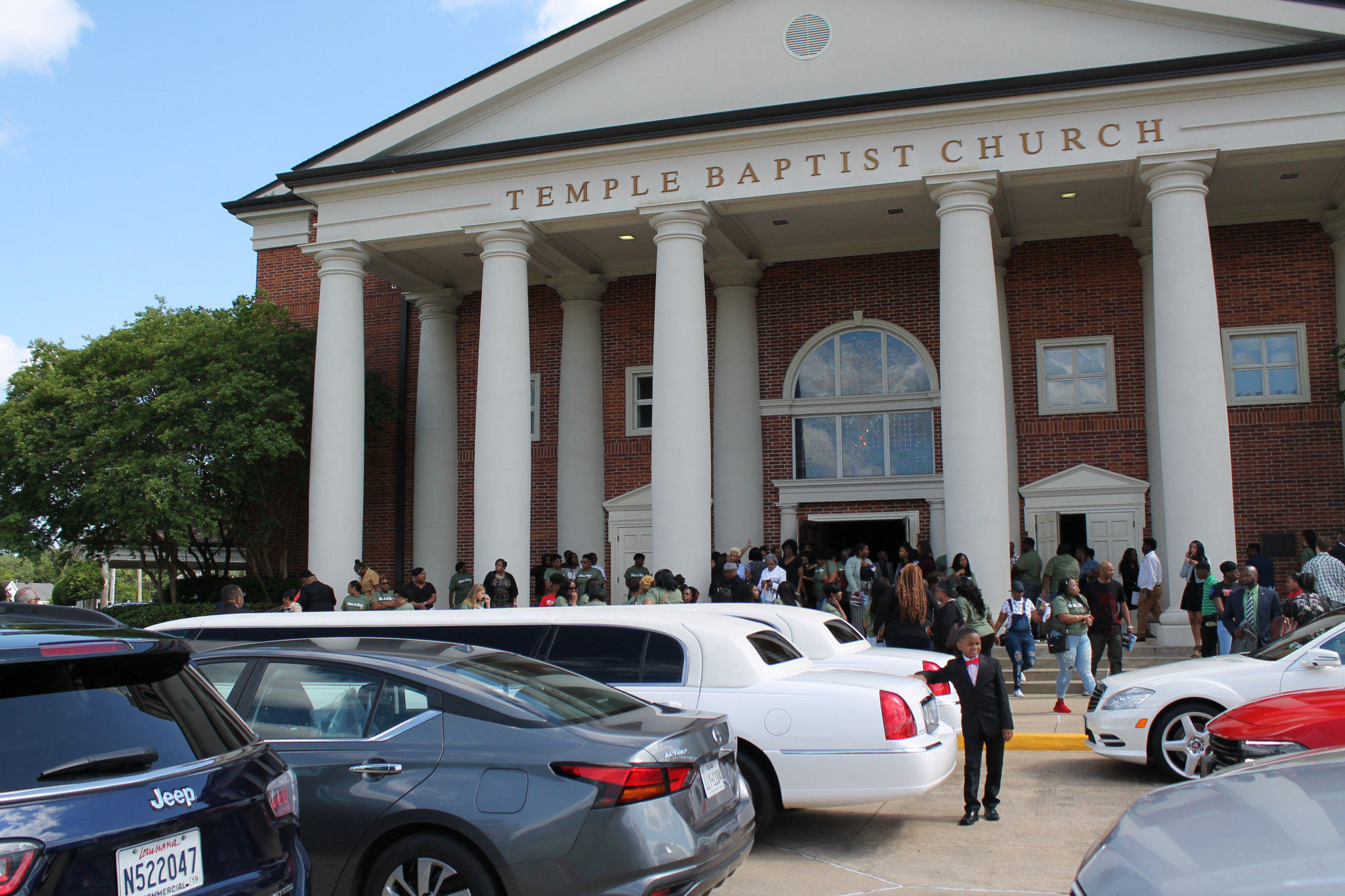 Part of the turnout to Kendra Butler and Remington Butler's funeral, who died during the April 25 tornado.