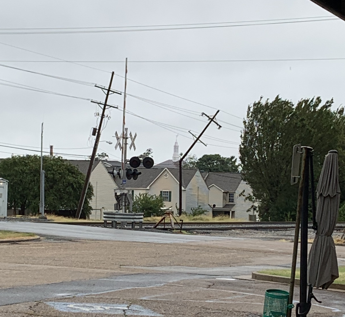 This powerline just off of Monroe Street in Ruston was snapped by Laura’s high winds.